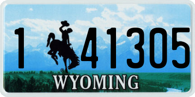 WY license plate 141305