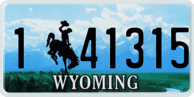 WY license plate 141315
