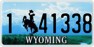 WY license plate 141338