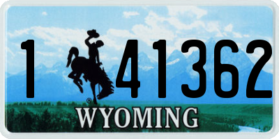 WY license plate 141362