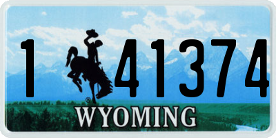 WY license plate 141374