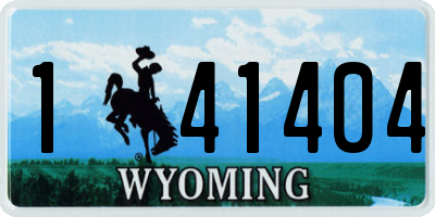 WY license plate 141404