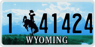 WY license plate 141424