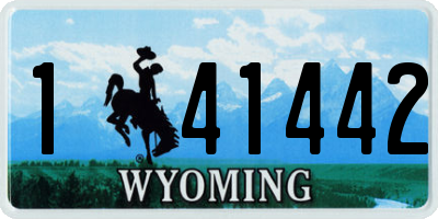 WY license plate 141442