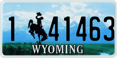 WY license plate 141463