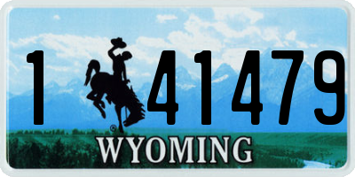 WY license plate 141479