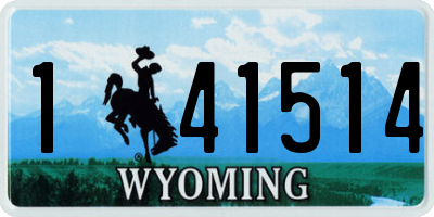 WY license plate 141514