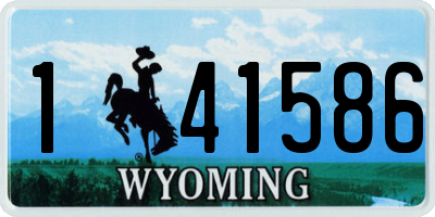 WY license plate 141586