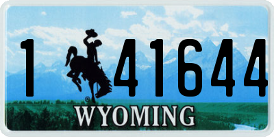 WY license plate 141644