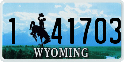 WY license plate 141703