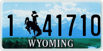 WY license plate 141710