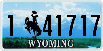 WY license plate 141717