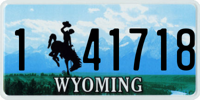 WY license plate 141718