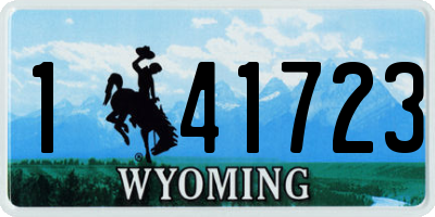 WY license plate 141723