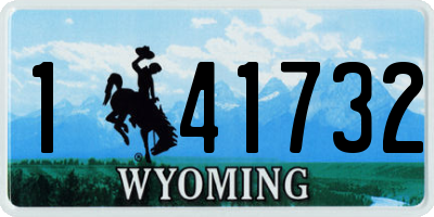 WY license plate 141732
