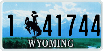 WY license plate 141744