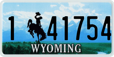 WY license plate 141754