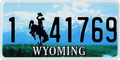 WY license plate 141769