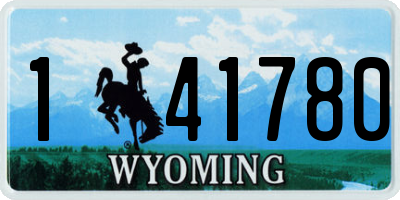 WY license plate 141780