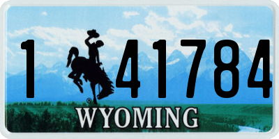 WY license plate 141784
