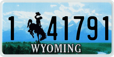 WY license plate 141791