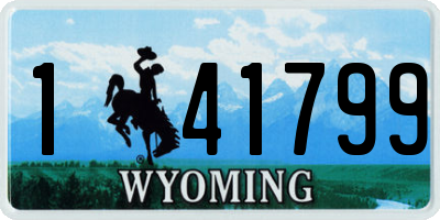 WY license plate 141799