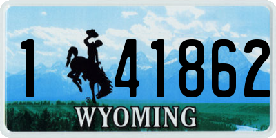 WY license plate 141862