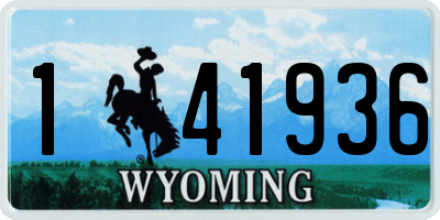 WY license plate 141936