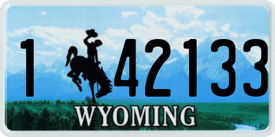 WY license plate 142133