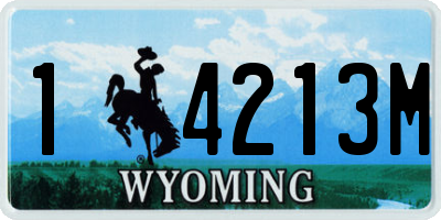 WY license plate 14213M