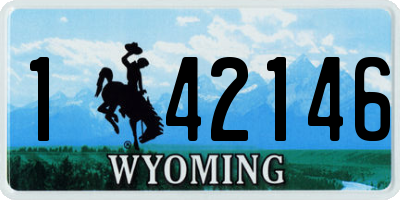 WY license plate 142146