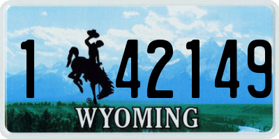 WY license plate 142149