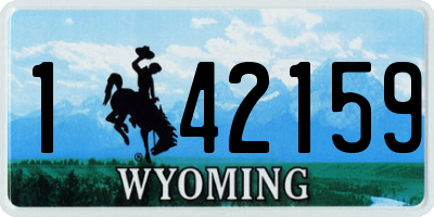 WY license plate 142159