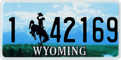WY license plate 142169
