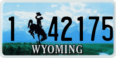 WY license plate 142175
