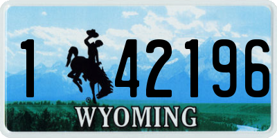 WY license plate 142196