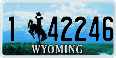 WY license plate 142246