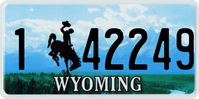 WY license plate 142249