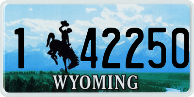 WY license plate 142250