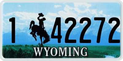 WY license plate 142272