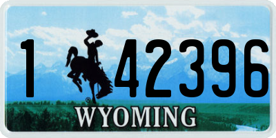 WY license plate 142396