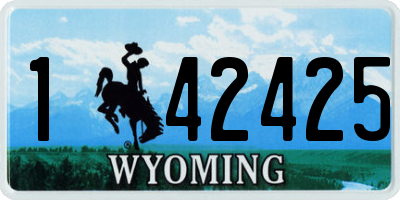 WY license plate 142425