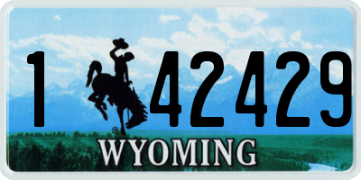 WY license plate 142429