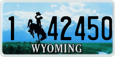 WY license plate 142450