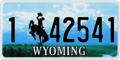 WY license plate 142541