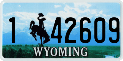 WY license plate 142609