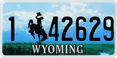 WY license plate 142629
