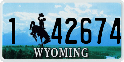 WY license plate 142674