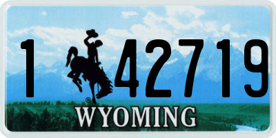 WY license plate 142719