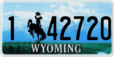 WY license plate 142720